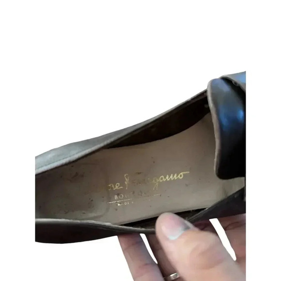 Salvatore Ferragamo Boutique Brown Slip On Leather Loafers Size 9B - Picture 4 of 7